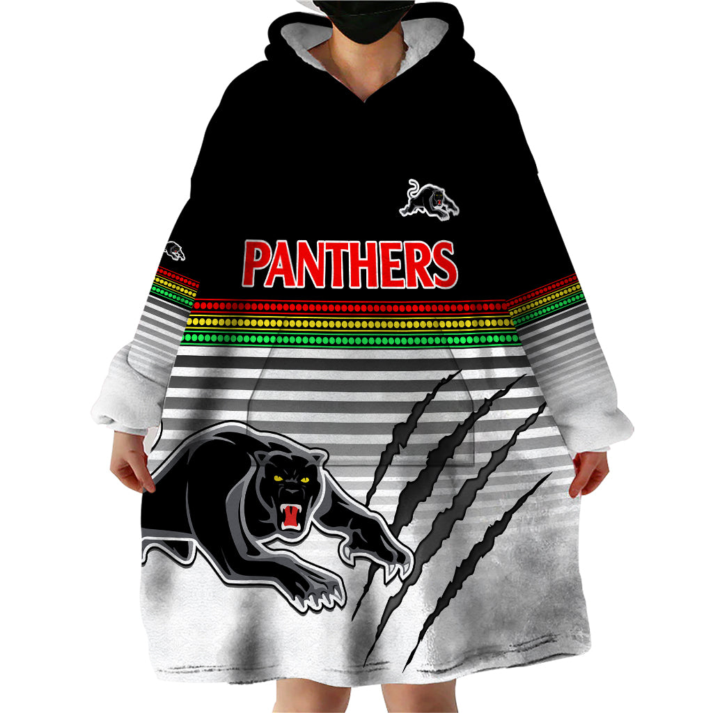 custom-text-and-number-penrith-panthers-rugby-wearable-blanket-hoodie-authentic-permiers-black-version-2023
