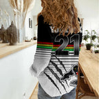 (Custom Text And Number) Penrith Panthers Rugby Women Casual Shirt Authentic Permiers Black Version 2023 LT9