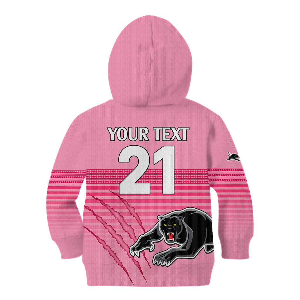 custom-text-and-number-penrith-panthers-rugby-kid-hoodie-authentic-permiers-pink-version-2023