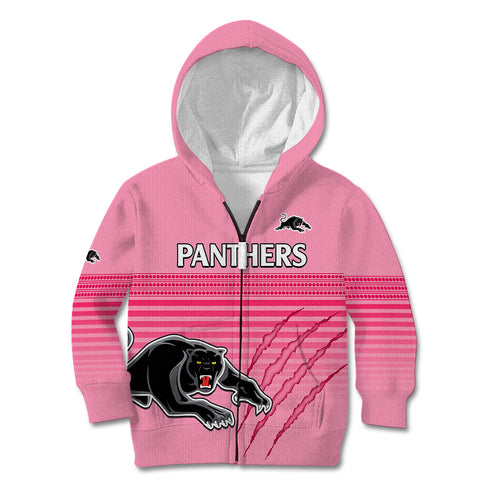 custom-text-and-number-penrith-panthers-rugby-kid-hoodie-authentic-permiers-pink-version-2023