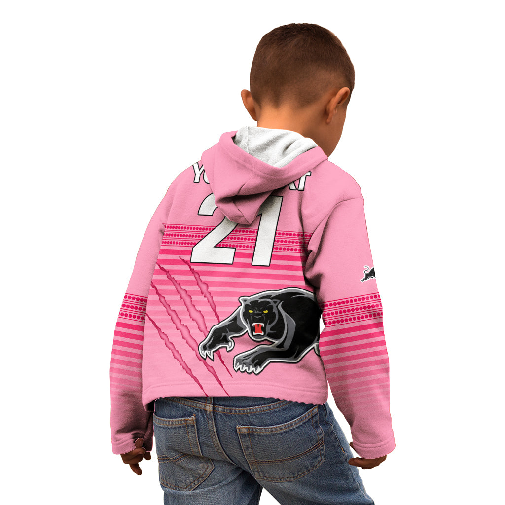 custom-text-and-number-penrith-panthers-rugby-kid-hoodie-authentic-permiers-pink-version-2023