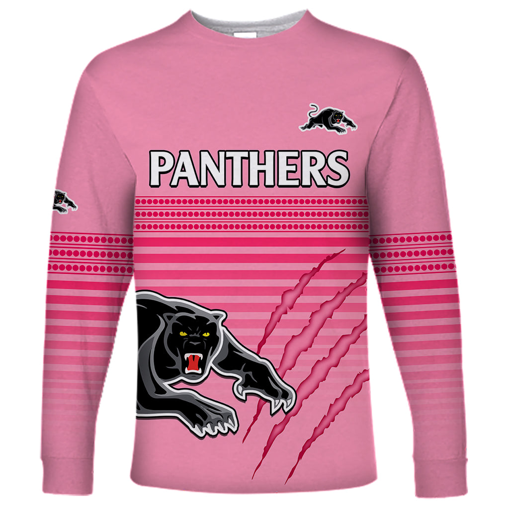 custom-text-and-number-penrith-panthers-rugby-long-sleeve-shirt-authentic-permiers-pink-version-2023