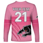 custom-text-and-number-penrith-panthers-rugby-long-sleeve-shirt-authentic-permiers-pink-version-2023