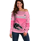 custom-text-and-number-penrith-panthers-rugby-off-shoulder-sweater-authentic-permiers-pink-version-2023