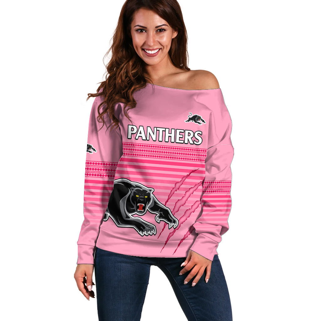 custom-text-and-number-penrith-panthers-rugby-off-shoulder-sweater-authentic-permiers-pink-version-2023