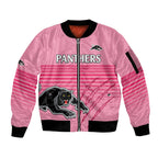 custom-text-and-number-penrith-panthers-rugby-sleeve-zip-bomber-jacket-authentic-permiers-pink-version-2023