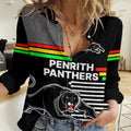 Penrith Panthers Rugby Women Casual Shirt Proud The Panthers Comeback LT9