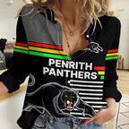 Penrith Panthers Rugby Women Casual Shirt Proud The Panthers Comeback LT9