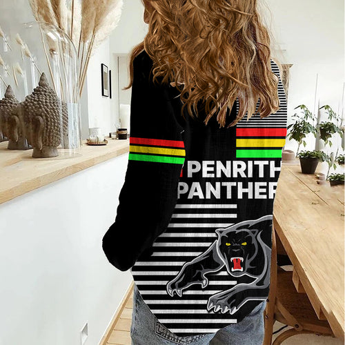 Penrith Panthers Rugby Women Casual Shirt Proud The Panthers Comeback LT9