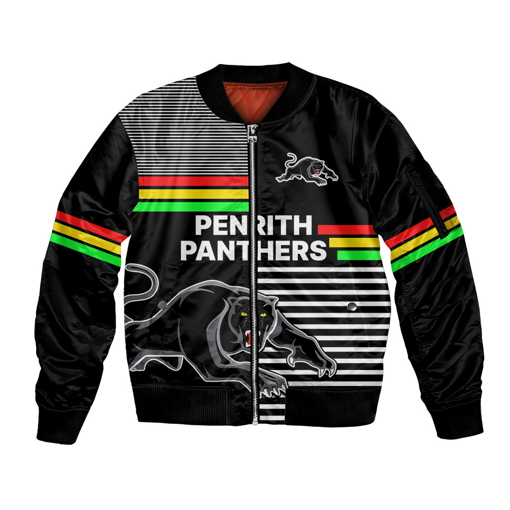 custom-text-and-number-penrith-panthers-rugby-sleeve-zip-bomber-jacket-proud-the-panthers-comeback