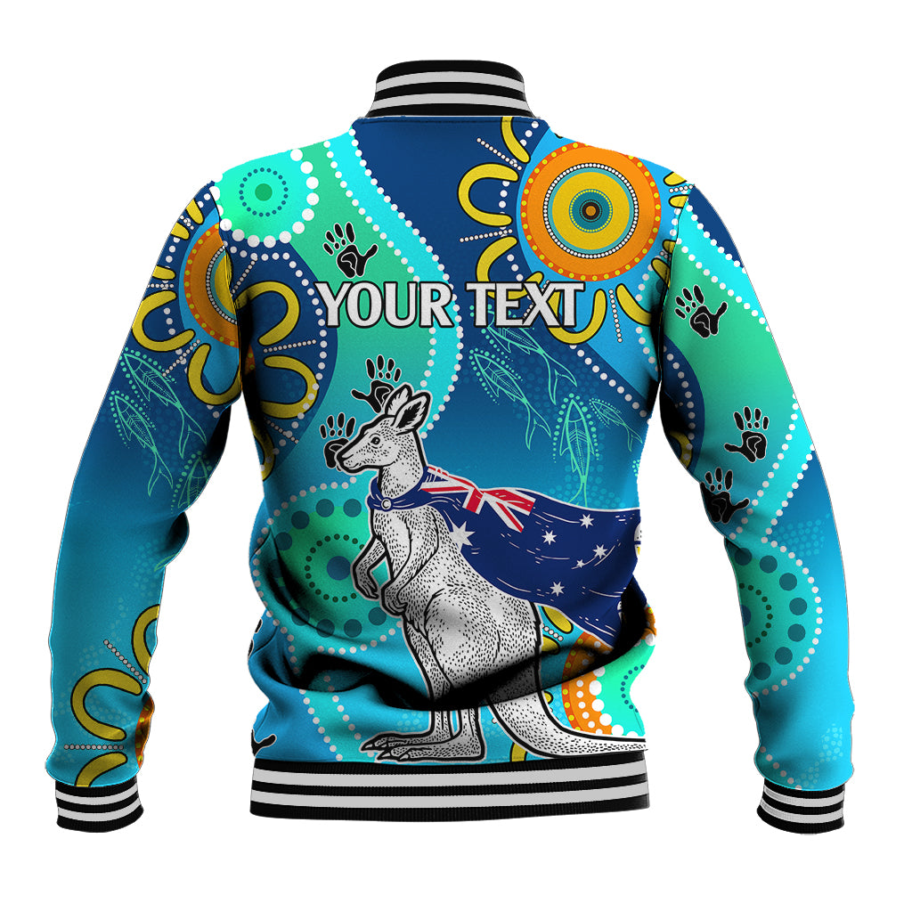 personalised-australia-kangaroo-baseball-jacket-aboriginal-tribal-art-stylization