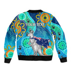 personalised-australia-kangaroo-bomber-jacket-aboriginal-tribal-art-stylization