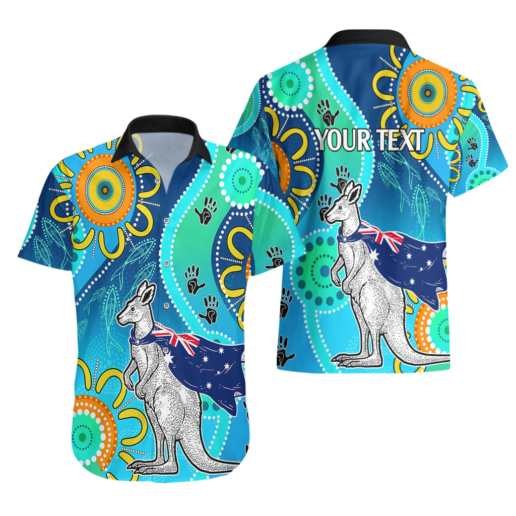 personalised-australia-kangaroo-hawaiian-shirt-aboriginal-tribal-art-stylization