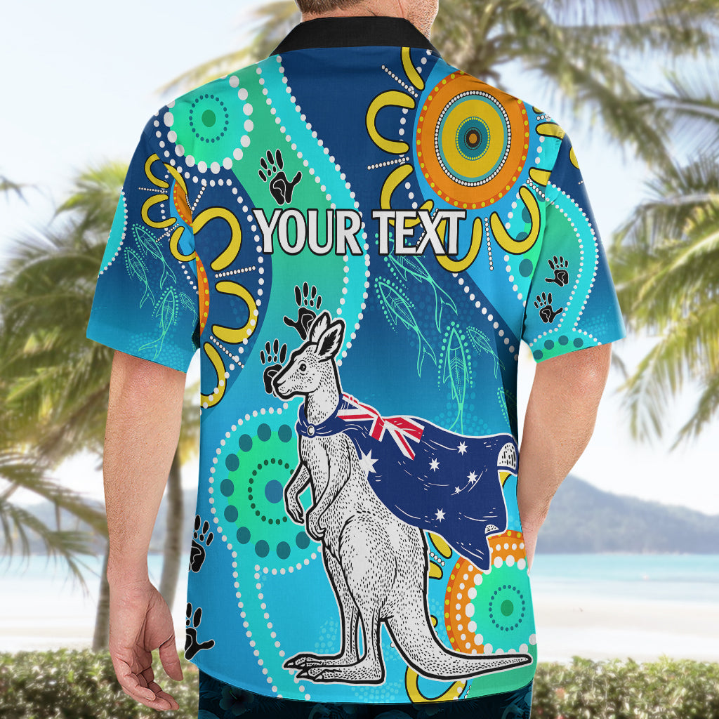personalised-australia-kangaroo-hawaiian-shirt-aboriginal-tribal-art-stylization