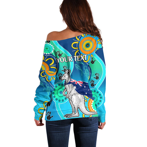 personalised-australia-kangaroo-off-shoulder-sweater-aboriginal-tribal-art-stylization