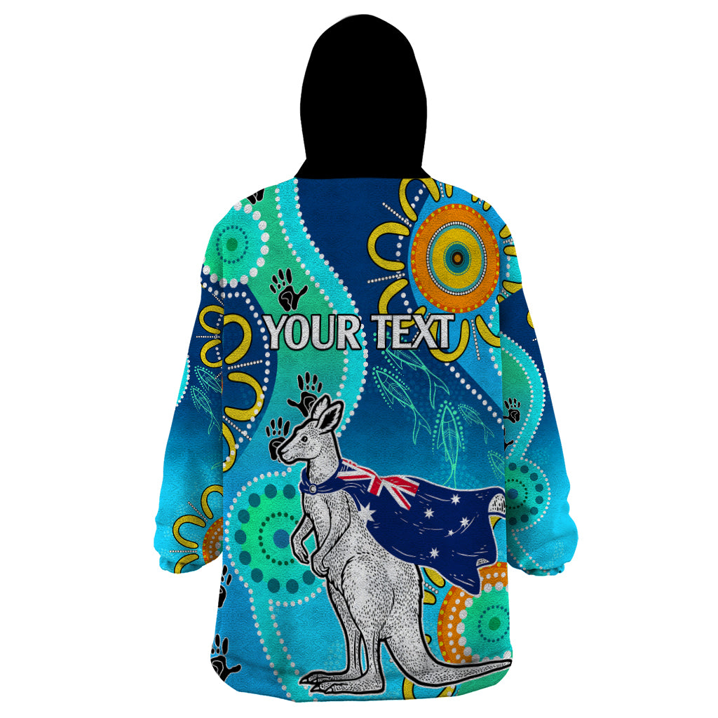 personalised-australia-kangaroo-wearable-blanket-hoodie-aboriginal-tribal-art-stylization
