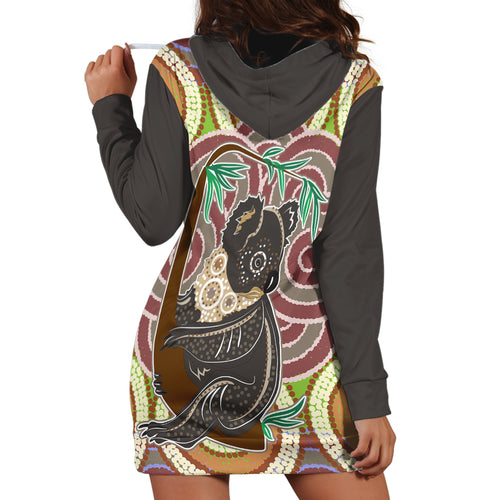 personalised-australia-koala-hoodie-dress-aboriginal