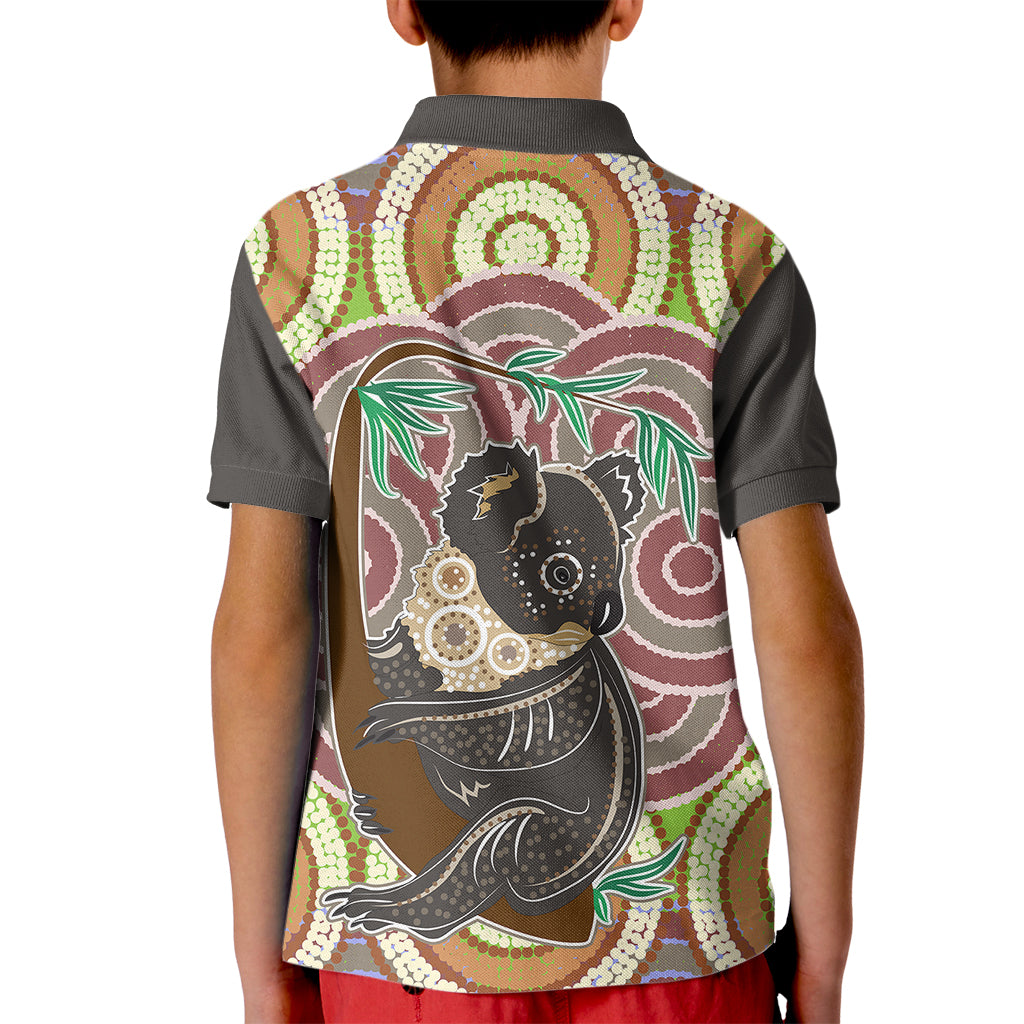 personalised-australia-koala-kid-polo-shirt-aboriginal