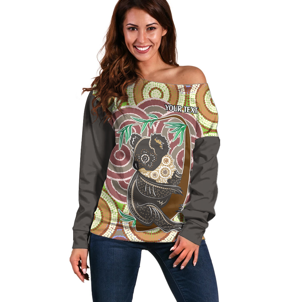 personalised-australia-koala-off-shoulder-sweater-aboriginal