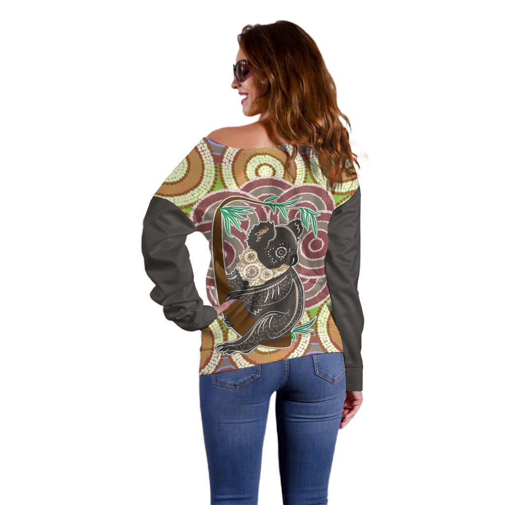 personalised-australia-koala-off-shoulder-sweater-aboriginal