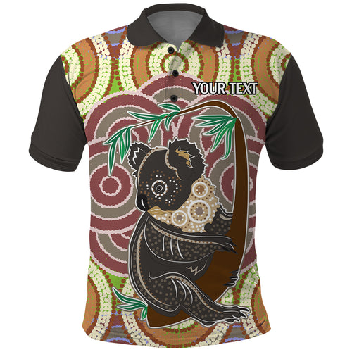 personalised-australia-koala-polo-shirt-aboriginal