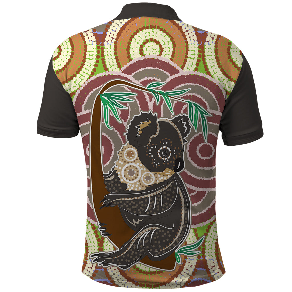 personalised-australia-koala-polo-shirt-aboriginal