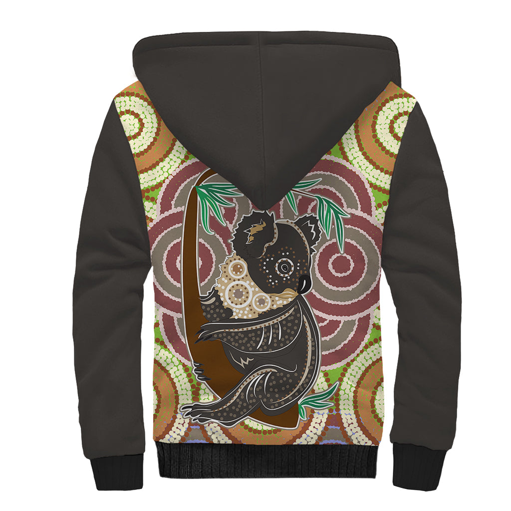 personalised-australia-koala-sherpa-hoodie-aboriginal
