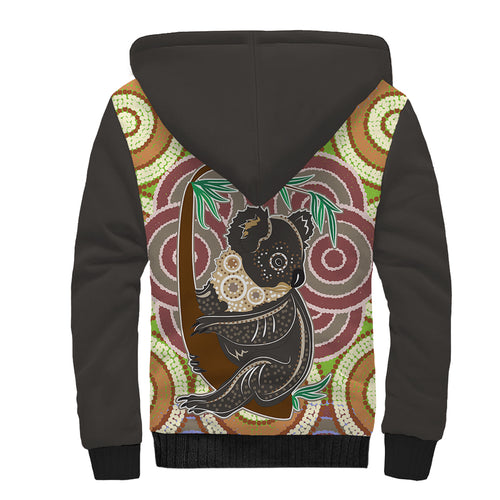 personalised-australia-koala-sherpa-hoodie-aboriginal