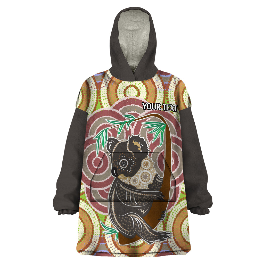 personalised-australia-koala-wearable-blanket-hoodie-aboriginal