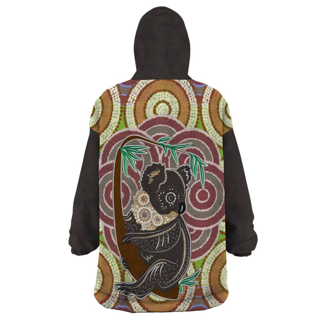 personalised-australia-koala-wearable-blanket-hoodie-aboriginal