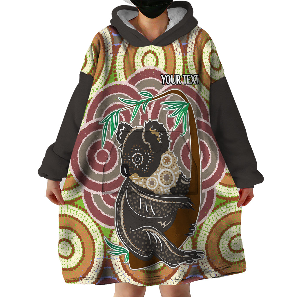 personalised-australia-koala-wearable-blanket-hoodie-aboriginal
