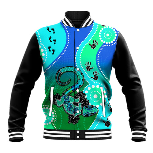 personalised-australia-lizard-baseball-jacket-aboriginal-tribal-art-stylization
