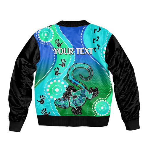 personalised-australia-lizard-bomber-jacket-aboriginal-tribal-art-stylization