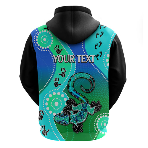 personalised-australia-lizard-hoodie-aboriginal-tribal-art-stylization