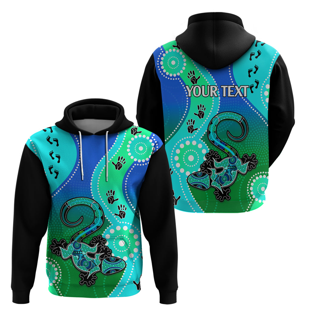 personalised-australia-lizard-hoodie-aboriginal-tribal-art-stylization