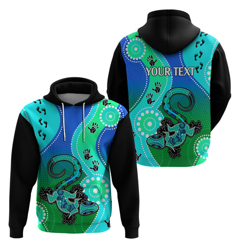 personalised-australia-lizard-hoodie-aboriginal-tribal-art-stylization