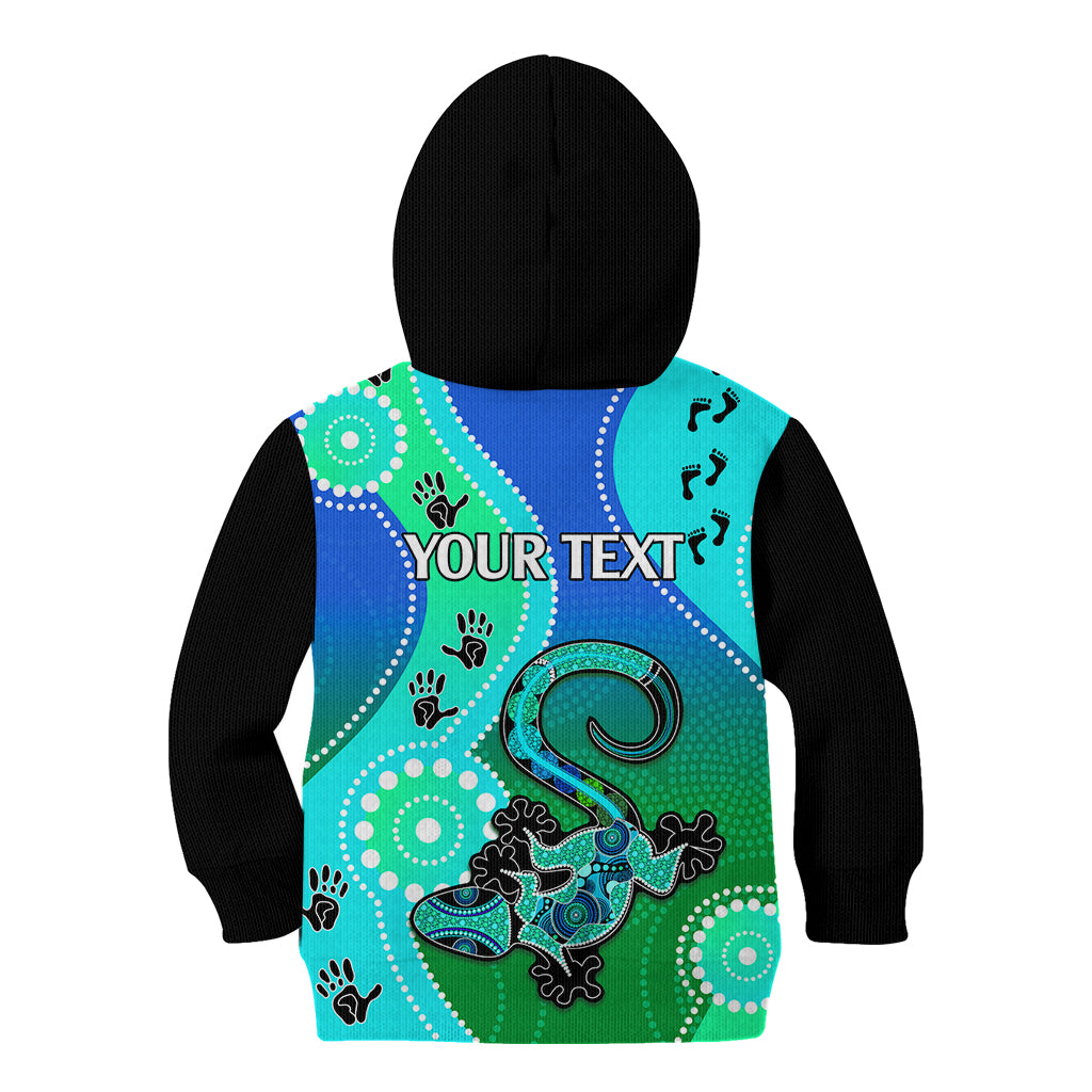 personalised-australia-lizard-kid-hoodie-aboriginal-tribal-art-stylization