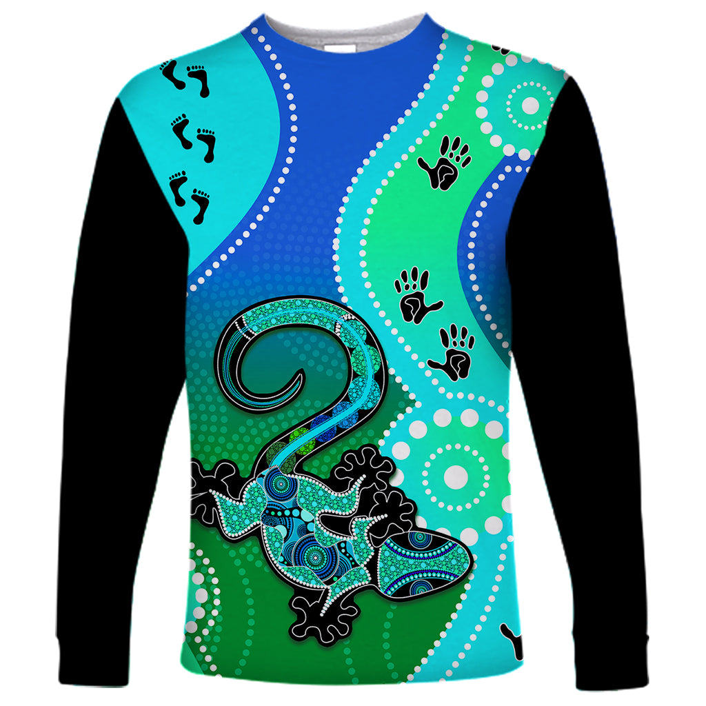 personalised-australia-lizard-long-sleeve-shirt-aboriginal-tribal-art-stylization