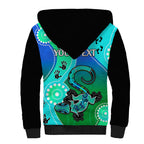 personalised-australia-lizard-sherpa-hoodie-aboriginal-tribal-art-stylization