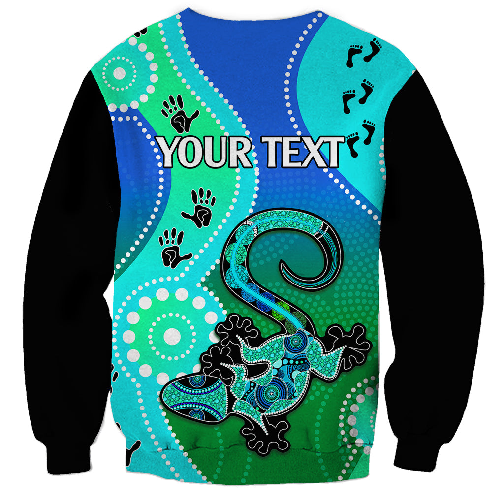 personalised-australia-lizard-sweatshirt-aboriginal-tribal-art-stylization