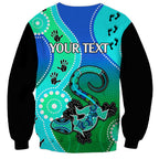 personalised-australia-lizard-sweatshirt-aboriginal-tribal-art-stylization