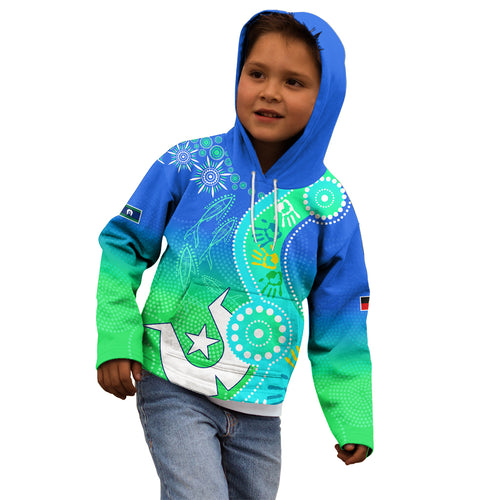 personalised-australia-naidoc-kid-hoodie-aboriginal-tribal-art-stylization