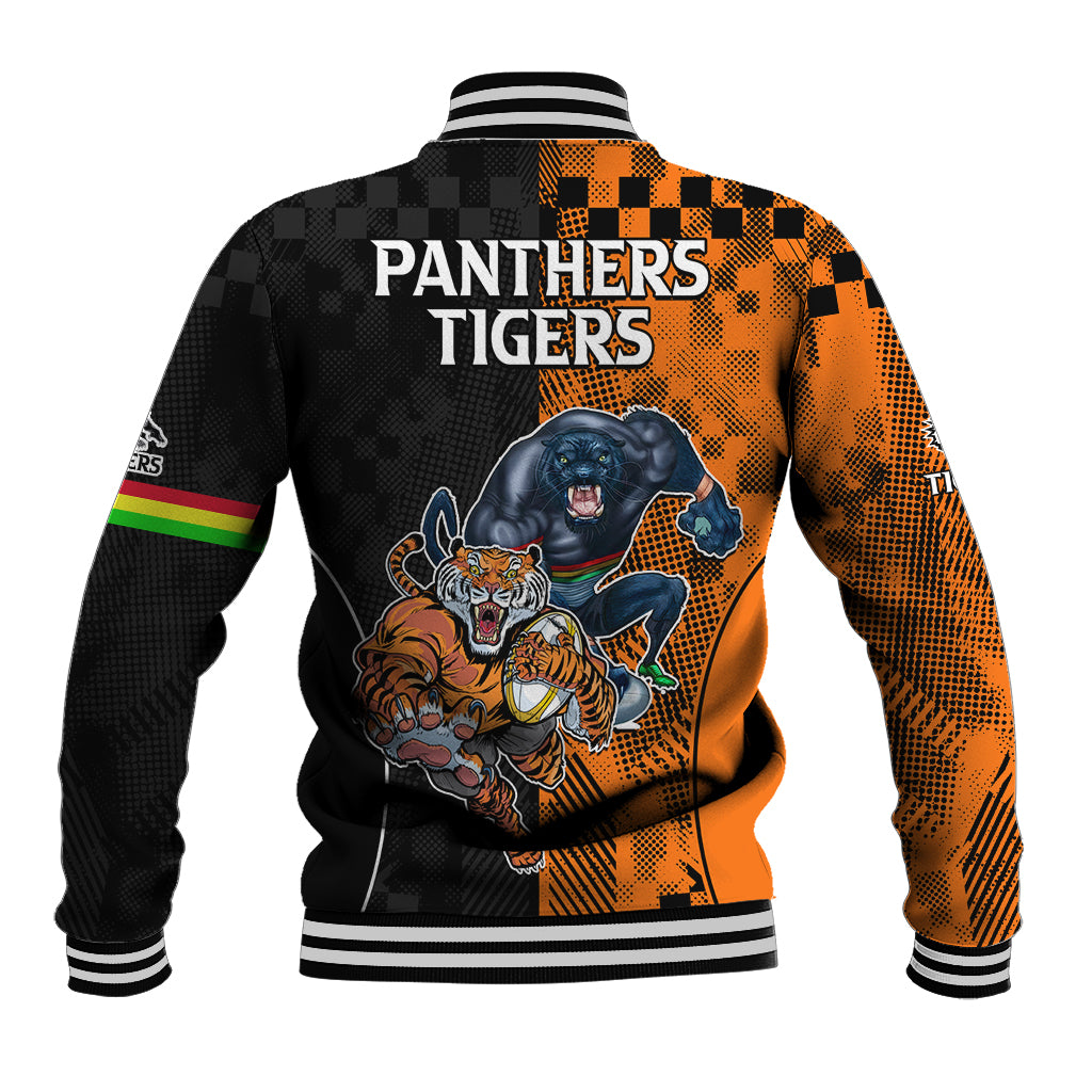 NRL Tigers Combine Panthers Rugby Baseball Jacket Sporty Style LT9