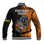 NRL Tigers Combine Panthers Rugby Baseball Jacket Sporty Style LT9