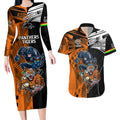 NRL Tigers Combine Panthers Rugby Couples Matching Long Sleeve Bodycon Dress and Hawaiian Shirt Sporty Style LT9