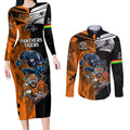 NRL Tigers Combine Panthers Rugby Couples Matching Long Sleeve Bodycon Dress and Long Sleeve Button Shirts Sporty Style LT9