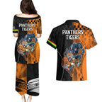 NRL Tigers Combine Panthers Rugby Couples Matching Puletasi Dress and Hawaiian Shirt Sporty Style LT9