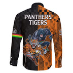 NRL Tigers Combine Panthers Rugby Family Matching Mermaid Dress and Hawaiian Shirt Sporty Style LT9