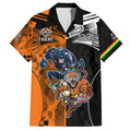 NRL Tigers Combine Panthers Rugby Family Matching Off Shoulder Maxi Dress and Hawaiian Shirt Sporty Style LT9