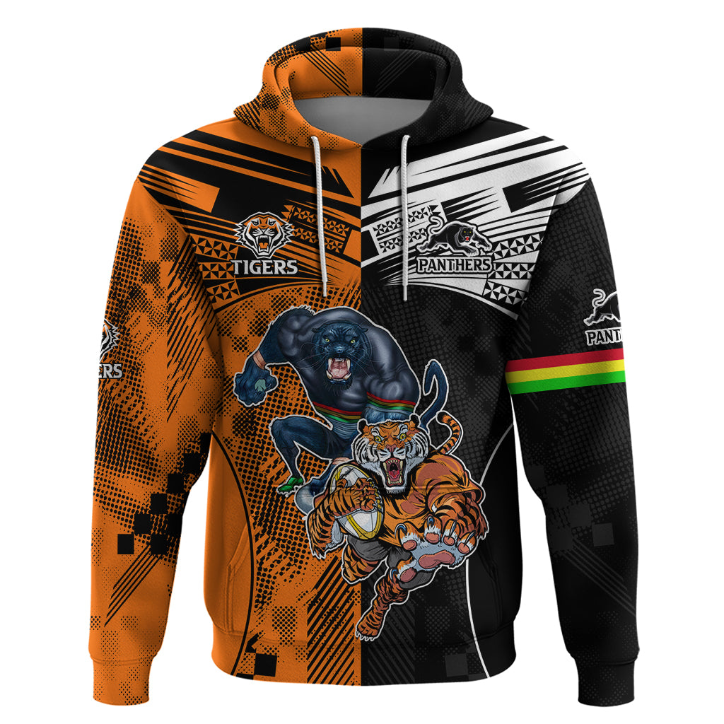 NRL Tigers Combine Panthers Rugby Hoodie Sporty Style LT9